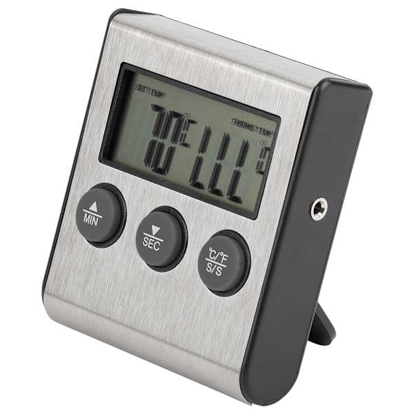BBQ Termometer Kött Matlagningsprob Termometer med Timer Temperaturmätningsverktyg