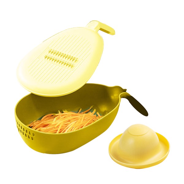 Grönsaksskärare Mångsidig Effektiv Säker Handhållen Grönsaksrivare för Potatis Rädisor Gurkor Köksanvändning Gul