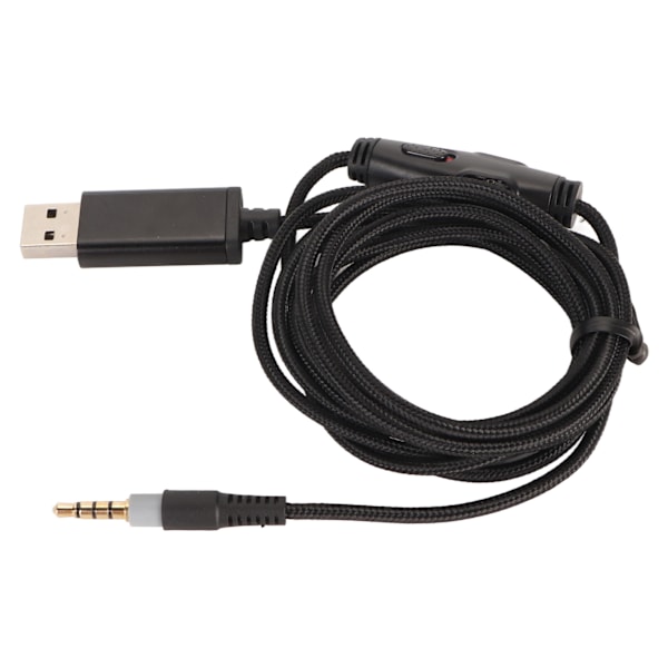 3,5 mm till USB Ersättningshörlurskabel med Knappkontroll Ersättningssladd för Cloud MIX Cloud Alpha för Logitech G633 G933 2m