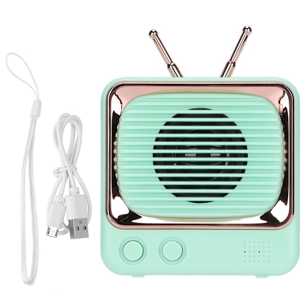TV-formad BT-högtalare Trådlös Lätt Bärbar Mini Klassisk Stil Ljudhögtalare Grön