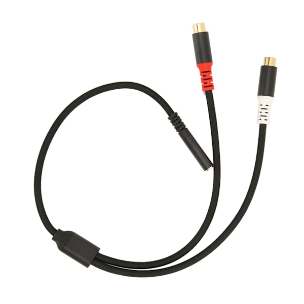 3,5 mm Hona till 2 RCA Hona Kabel 2-vägsöverföring 24K Guldpläterad HiFi Stereo RCA Y-splitterkabel för iPhone MP3