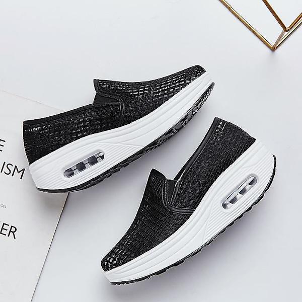 Shake Sneakers, Slip-on, Spetsmesh, Swingskor Black 7.5