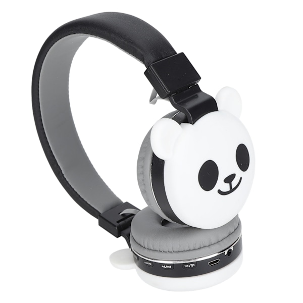 Barnheadset Söta Djur Bluetooth 5.0 Barnhörlurar med Mikrofon för Barn Liten Panda