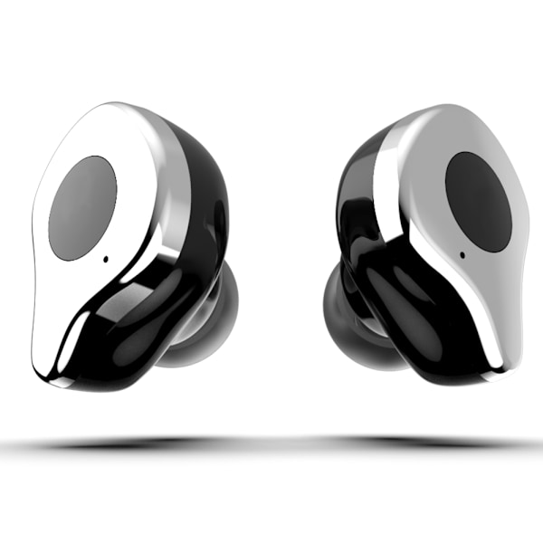 E12 TWS Mini Trådlösa Bluetooth-hörlurar In-Ear Headset Hörlurar med Mikrofon (Silver)