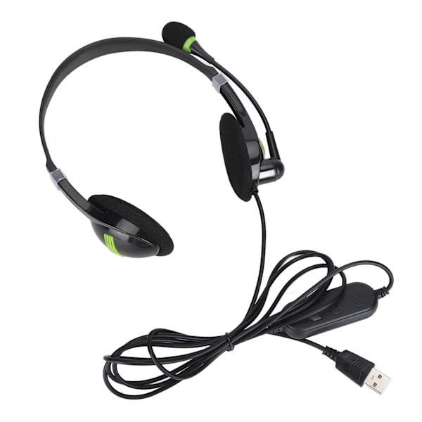 SY440MV Trådbundet headset 3,5 mm/USB Kundtjänst Öronmuffar med brusreducerande mikrofonUSB