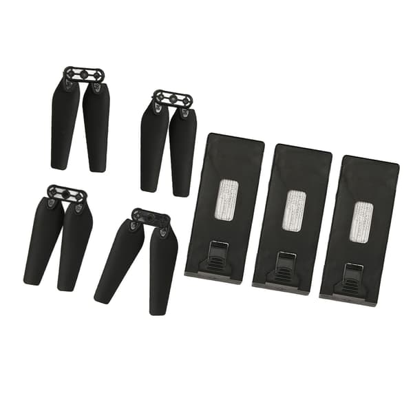 3 st 3,7V 1800mAh Drönarbatteri Plug and Play RC UAV-batteri med Propellerblad för E88 E88PRO E525 E99 E99PRO P1 K3 S1