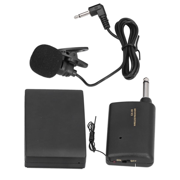 KM 208 Trådlös FM-sändare Mottagare Bluetooth Slipsmikrofon 20M Räckvidd Mikrofonsystem