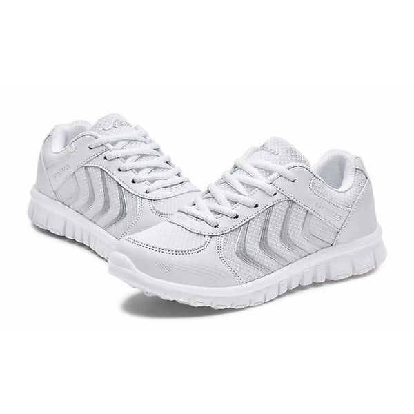 Herr Sneakers, Andningsbara Skor med Snörning White D 11.5