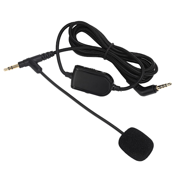 Hörlursljudkabel med volymkontroll Spelheadset Sladd för VMODA Svart