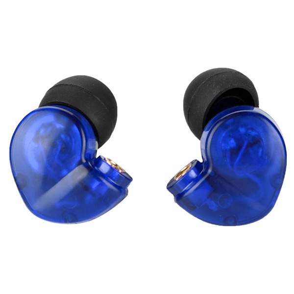 1 Par DIY Pluggbara In-Ear Hörlurar 10mm Drivrutin MMCX Stift utan Kabel (Blå)