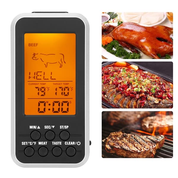 LCD Digital Display BBQ Grill Kötttermometer Kök Matlagningstermometer