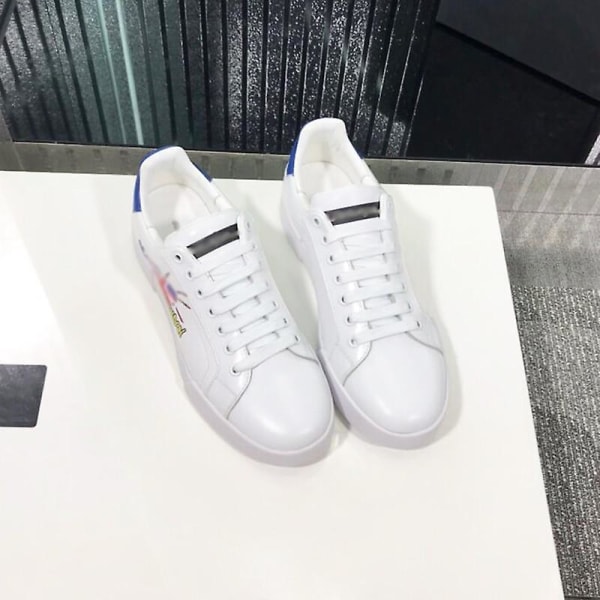 Låg-top Casual, läder Sneaker (set-b) White E 45
