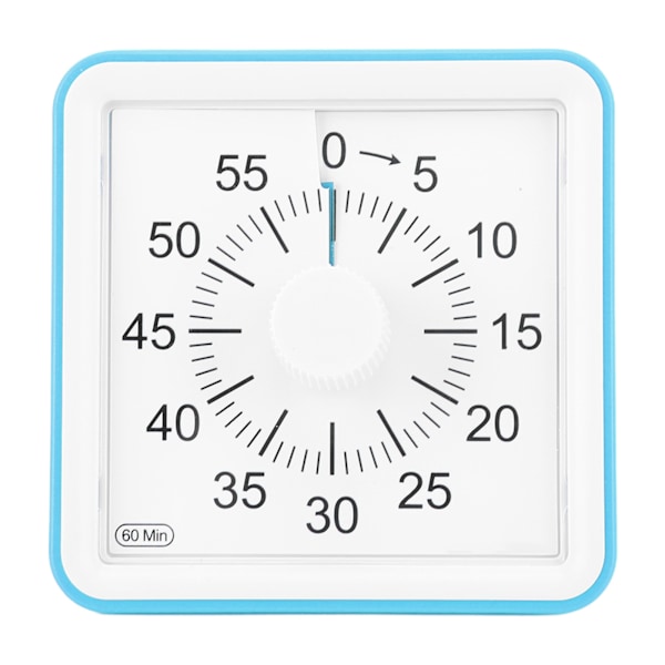 Visuell Timer Tyst Räkning 60 Minuter Nedräkningstimer för Studenter Kök Blå