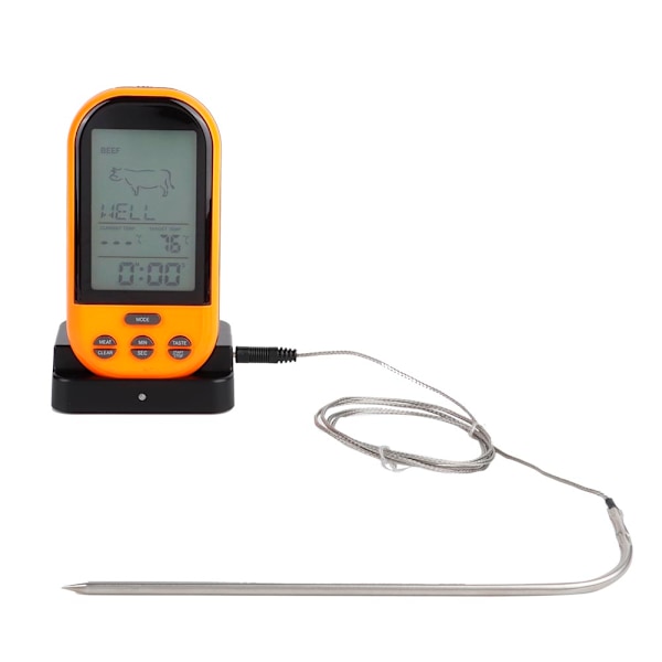 Trådlös Digital Matlagning Kötttermometer för Rökning Grillning BBQ