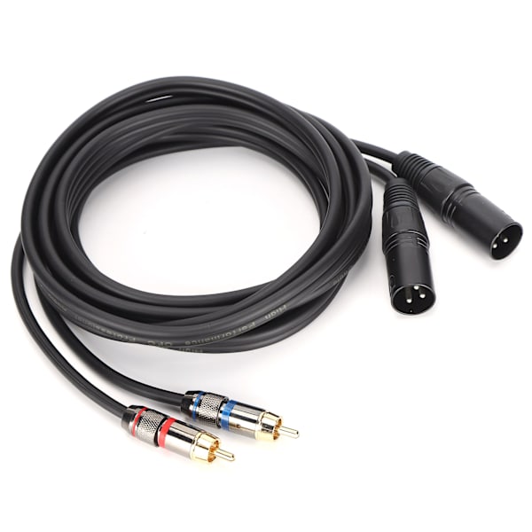 JORINDO Mikrofonkabel Dubbel XLR Hane till Dubbel RCA Kabeladapter för HiFi Stereo Ljudsystem Hemmabiosystem 3m JD6053-1