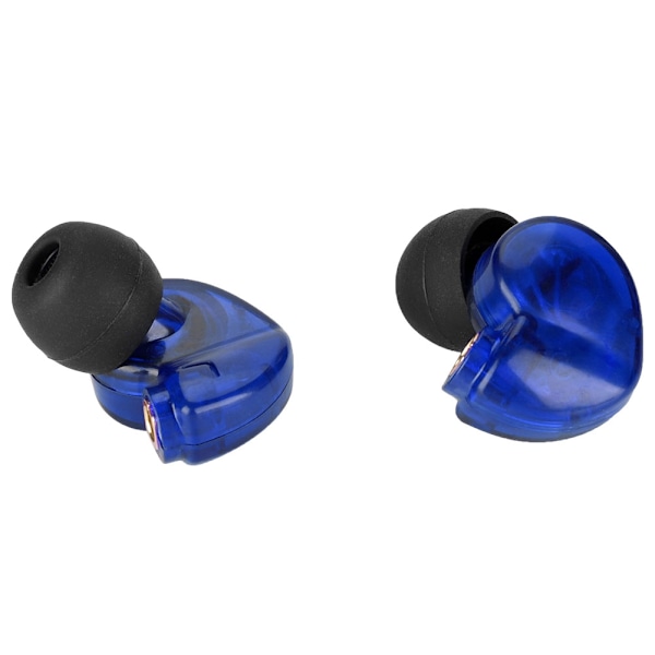 1 Par DIY Pluggbara In-Ear Hörlurar 10mm Drivrutin MMCX Stift utan Kabel (Blå)