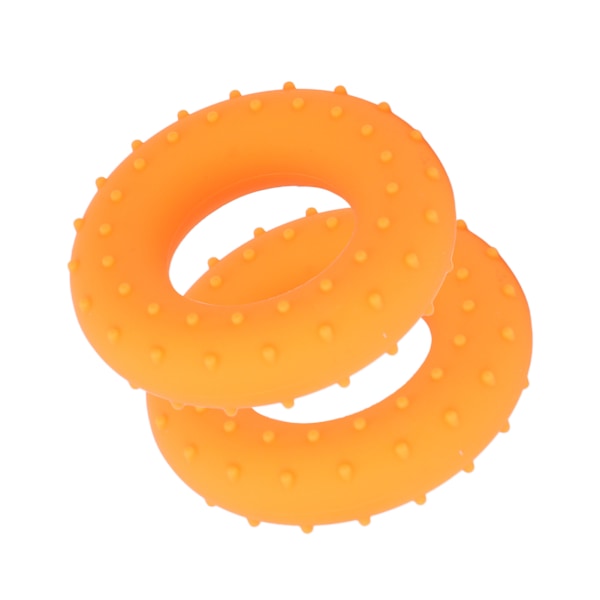 2st Handgreppstränare Silikon Bärbar Fitness Fingerstyrketräningsring Orange 50lb