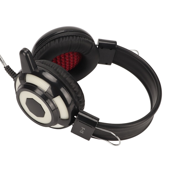Spelheadset med dubbla 3,5 mm och USB-gränssnitt, justerbar volym, stereohörlurar för PC-spel för PS4 PC Laptop