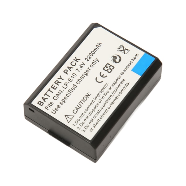 LP E10 Litiumjonbatteri Professionellt 7.4V 2200mAh Kamerabatteri Ersättning för 1300d 1100D 1200d 1500D 3000D