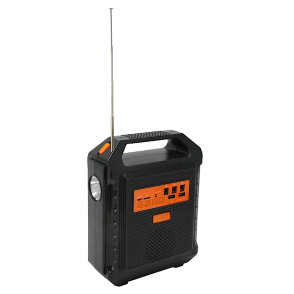 Solar Bluetooth-högtalare Multifunktion Förbättrad Bas Stereo Ljud FM-radio Bärbar Trådlös Högtalare för Utomhusresor