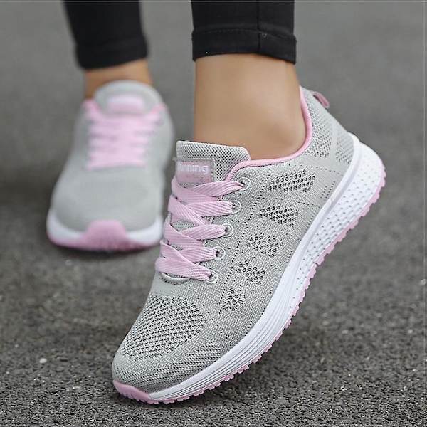 Dam Skor Super Lätta Sneakers Pink 10.5