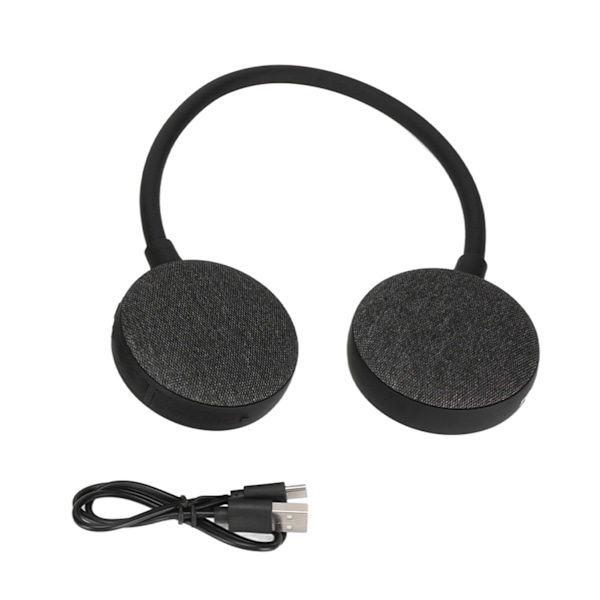Nackhögtalare Portabel Trådlös Bärbar Stereo Handsfree Nackband Bluetooth-högtalare med Mikrofon för Hem Utomhus Svart