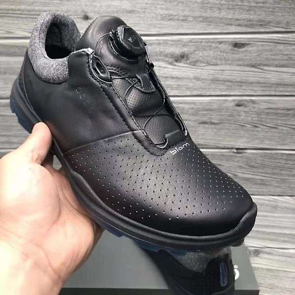 Golfskor i äkta läder för män, sportskor för utomhusbruk Blue 8.5