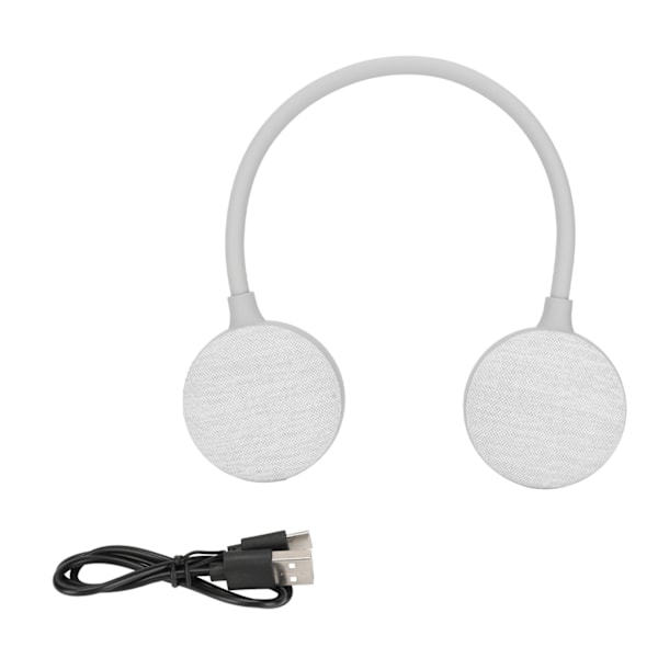 Nackhögtalare Portabel Trådlös Bärbar Stereo Handsfree Nackband Bluetooth-högtalare med Mikrofon för Hem Utomhus Grå