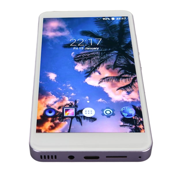 Portabel MP4-spelare för Android med 5,0 tum full pekskärm, HD-skärm, brusreducering, stöd för foto, FM-radio, musikspelare med Bluetooth och WiFi, lila