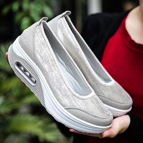 Damsneakers, Flats Loafers 27gray 6