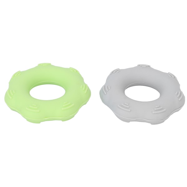 2 st Silikon Finger Träningsring Massage Konvex Punkt Handgrepp Förstärkare Grön Grå 30lb