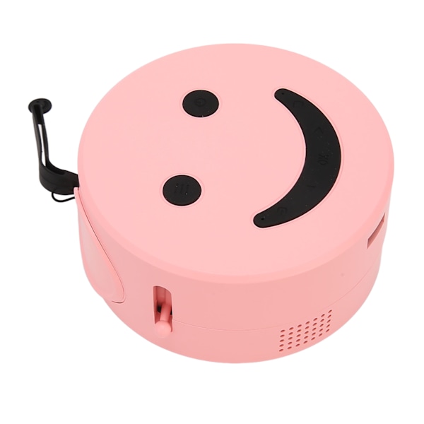 Mini Projektor 1080P HiFi Stereo Portabel Liten Projektor med Fjärrkontroll för USB Laptop för IOS för Android Telefon Rosa