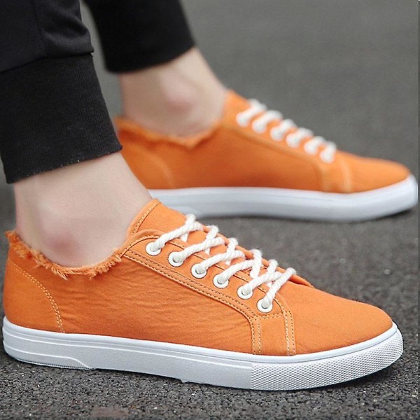Män Vulkaniserat Mode Skola Sport Sneakers Orange CN39(insole24.5cm