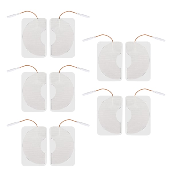 10 st Massagelektrodplåster 6x10cm Återanvändbar Lågimpedansplatta för Bröstvård 2.5 Port