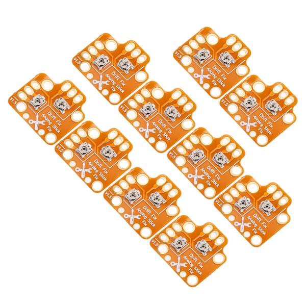 10 st Universal Gamepad Joystick Drift Reparationskort 3D Tummepinne Drift Fix Mod för PS4 för PS5 för XBOX Guld