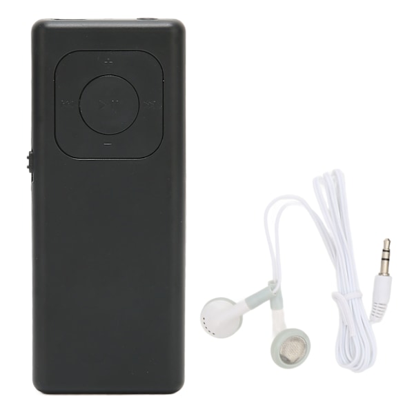 MP3-spelare med förlustfritt ljudstöd, 64 GB minneskort, bärbar liten musikspelare för studenter, resor, arbete, svart