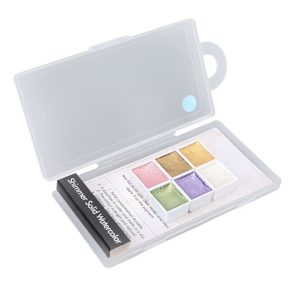 Nagel Akvarellfärg Set Hemmasalong Pärlemorskimrande Glitter Pigment för Konst DIY
