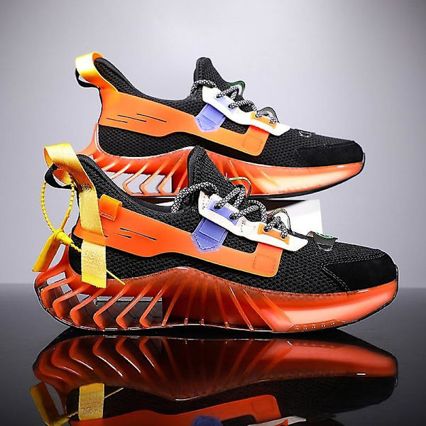 Löparskor, Sneakers Sportskor A32black orange 6.5