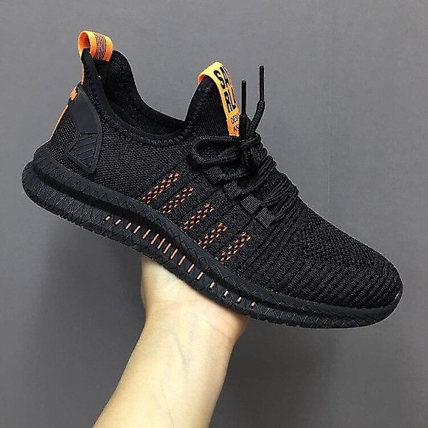 Herr Casual Snörskor Lätta Sneakers Orange 6