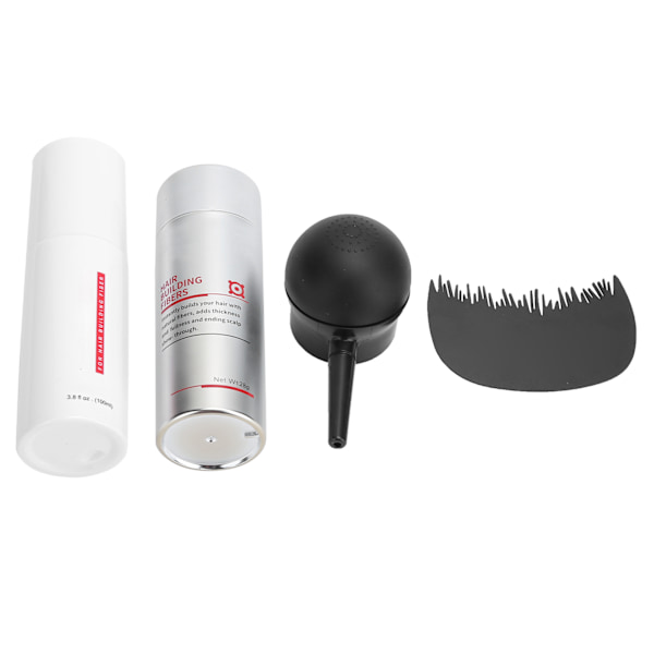 IMMETEE Hårbyggande Tillväxtfiber Kit Unisex Förtjockare Fylligare med Kam för Håravfall Rödbrun