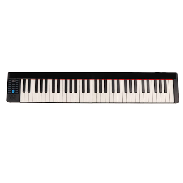 Vikbar Digitalpiano 61 Tangenter Full Storlek Smart Bluetooth MIDI Portabelt Elektriskt Piano för Nybörjare 100?240V EU-kontakt