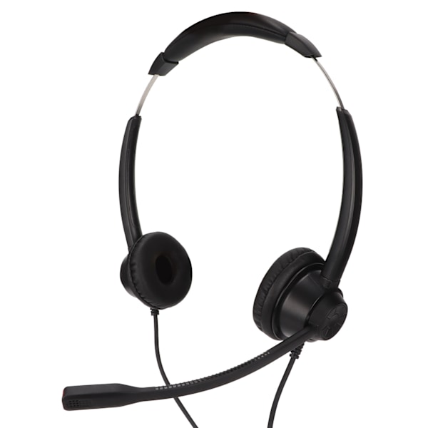 Binaural 3,5 mm affärshuvudset Dubbelsidigt headset med HD-stereoljud för konferenssamtal Call Center Onlinekurser