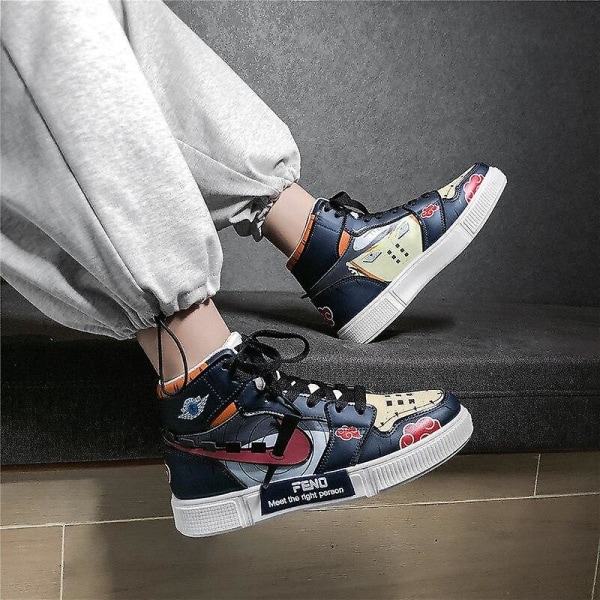 Herr- Casual Sneakers Skor ( set 1) 38 / Black white