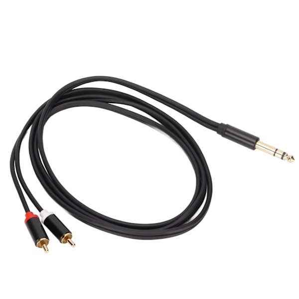 6,35 mm till 2 RCA-kabel Guldpläterad Serie 1/4 tum till 2 RCA Hane Stereo Ljudadapter Y-Splitter RCA-kabel 1,5 m