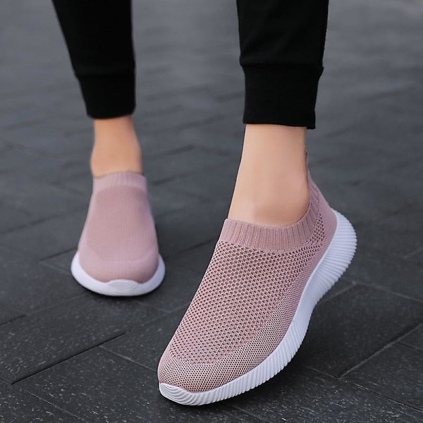 Sneakers i mesh -plattform som andas ( set 2) 207PINK 40