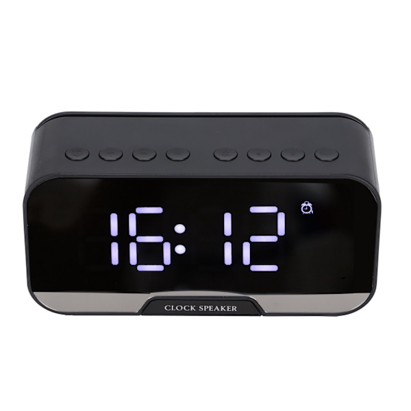 D?88 Multifunktionell Bluetooth Klockradio Portabel Dubbel Väckarklocka Funktion Högtalare för Sovrum Kontor Svart