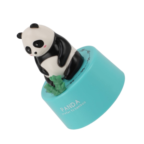Mekanisk Kökstimer Söt Djurform Magnetisk Bas Högt Alarm 60 Minuter Nedräkningstimer för Kök Matlagning Panda med Blå Bas