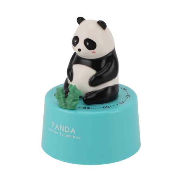 Mekanisk Kökstimer Söt Djurform Magnetisk Bas Högt Alarm 60 Minuter Nedräkningstimer för Kök Matlagning Panda med Blå Bas