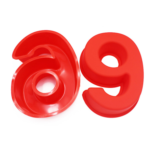 2 STK 10 Tum Silikon Kakform 6 och 0 Siffror DIY Silikon Kakform Bakform 3D Silikon Kakform för Födelsedag och Bröllopsdag