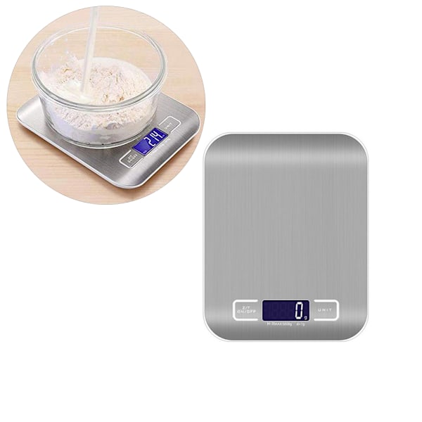 Hög 5kg/1g Elektronisk Köksvåg LCD Digital Matvåg Viktvåg Mätverktyg